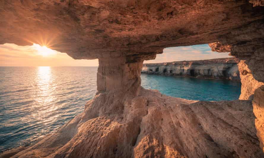 Sea caves in Cape Greco national park.
