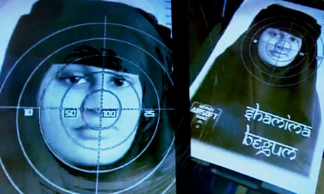 Shamima Begum’s face used as a target.
