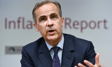 Governor Mark Carney delivers the Bank of England’s quarterly inflation report in London