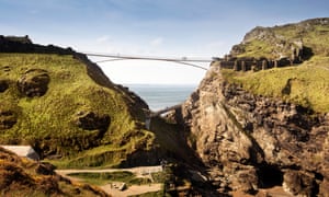 A visualisation of the proposed footbridge at Tintagel Castle.