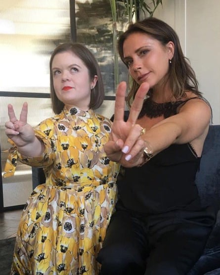 Fashion pointers: Sinéad with Victoria Beckham.