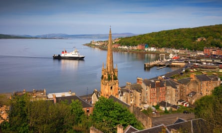 The ferry arrives at Rothesay on the Island of Bute, Argyll