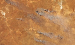 A satellite image showing fire and smoke in southern Western Australia. Experts say the dryness in the region is a result of the Indian Ocean dipole.