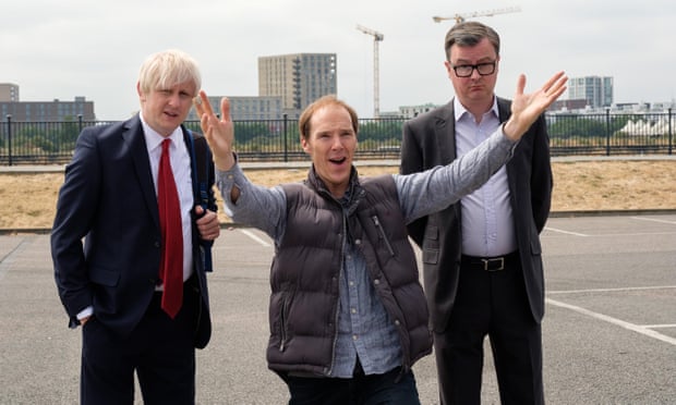 Brexit: The Uncivil War Boris Johnson (Richard Goulding), Dominic Cummings (Benedict Cumberbatch) and Michael Gove (Oliver Maltman)