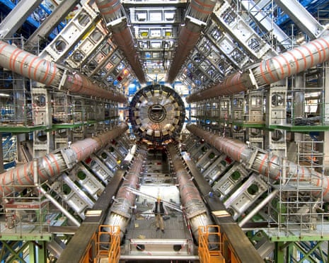 The Large Hadron Collider Atlas detector while under construction
