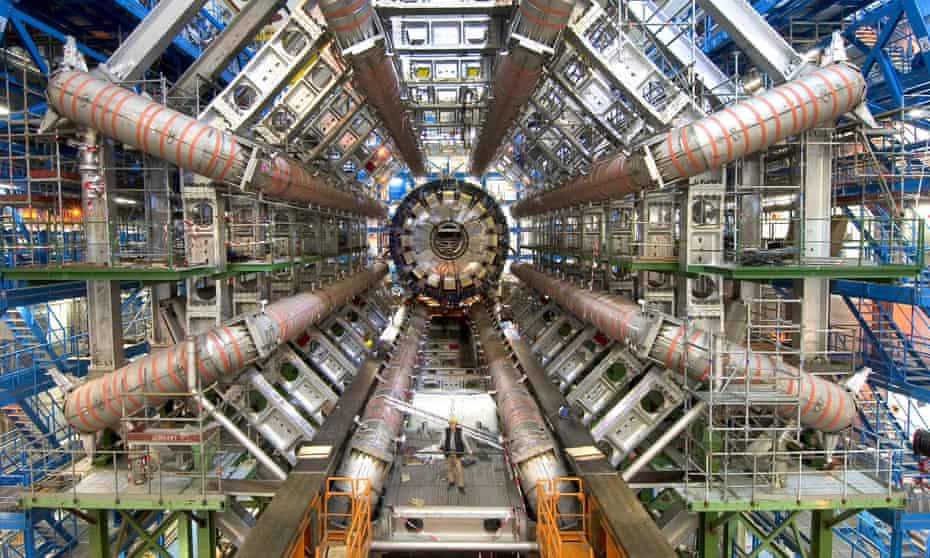 The Large Hadron Collider Atlas detector while under construction