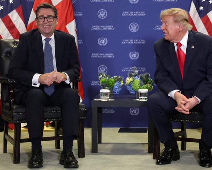 Trump says relations better with Burnham than Starmer after first face-to-face meeting