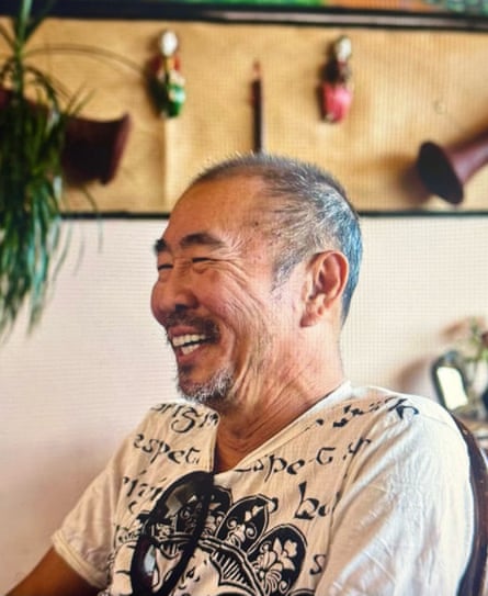 a man smiling