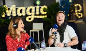 Magic Radio’s Ronan Keating and Harriet Scott presenting the breakfast show.
