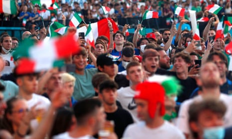 Italy fans gather in Rome to watch Tuesday’s semi-final against Spain