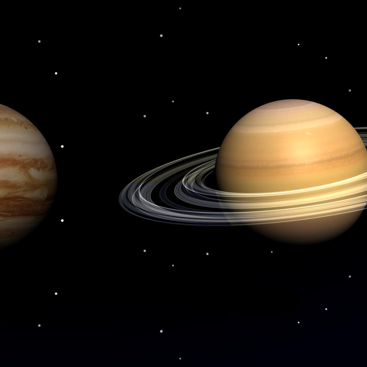Jupiter And Saturn Meet In Closest Great Conjunction Since 1623 Astronomy The Guardian