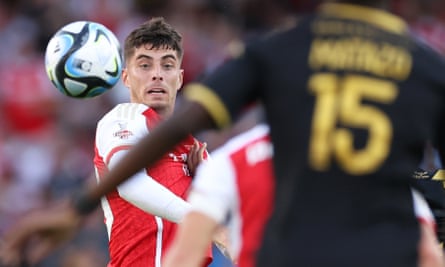 Kai Havertz in preseason action for Arsenal.
