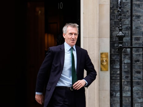 Dan Jarvis leaving Downing Street this morning.