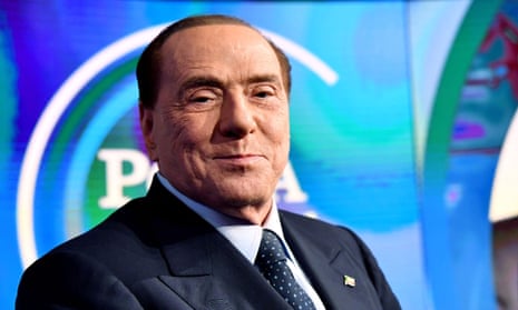 Silvio Berlusconi on the set of TV show Porta a Porta on Rai 1, in Rome, 2018.