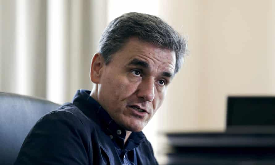 Greek Deputy Foreign Minister and coordinator of the negotiating team for the talks between Greece and its international lenders, Euclid Tsakalotos, speaks during an interview with Reuters at his ministerial office in Athens June 17, 2015.