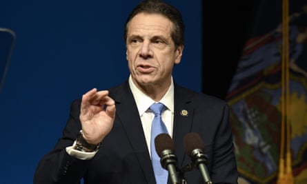 New York governor Andrew Cuomo delivers his State of the State address on 15 January in Albany.