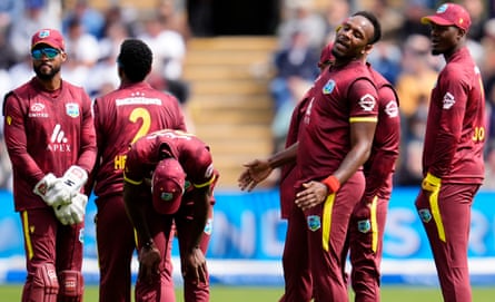 Matthew Forde reacts after a lbw review against Joe Root