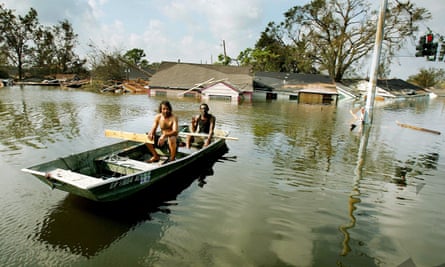 People forced to leave their home in New Orleans after Hurricane Katrina.