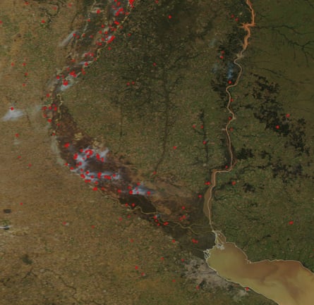 Satellite images show the scale of the drought