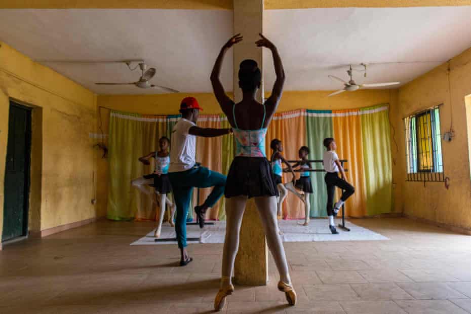 Students during rehearsals at the Leap of Dance Academy in Ajangbadi, Lagos, 3 July
