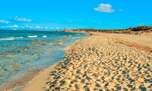 Es Cavallet beach, Ibiza, home to El Chiringuito beach bar.