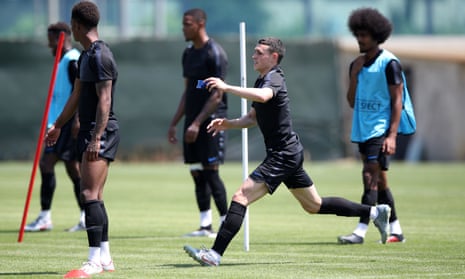 England’s Phil Foden during a training session at AC Sammaurese.