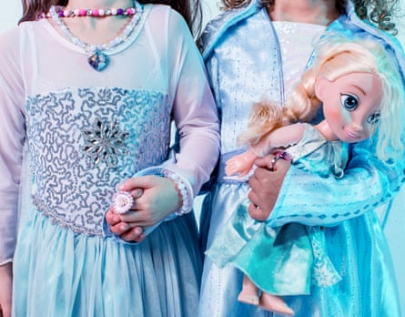 Children at a Frozen party, dressed as the film's characters DO NOT USE. PERMISSIONS ONLY FOR ONE TIME USE FOR WEEKEND FEATURE 9 NOV 2019