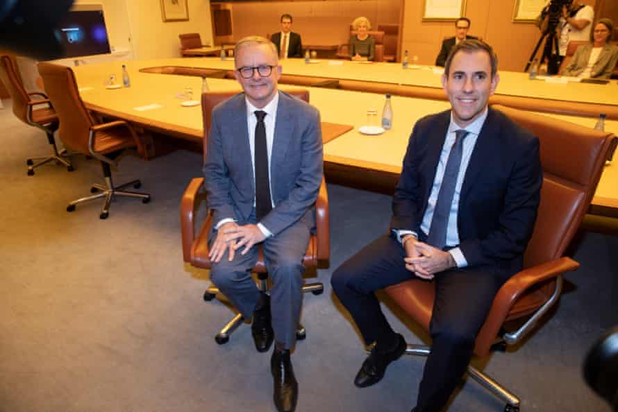 Jim Chalmers with Anthony Albanese