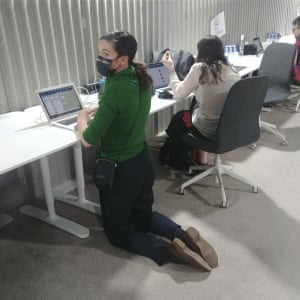 Delegates at Cop26 on the final Friday