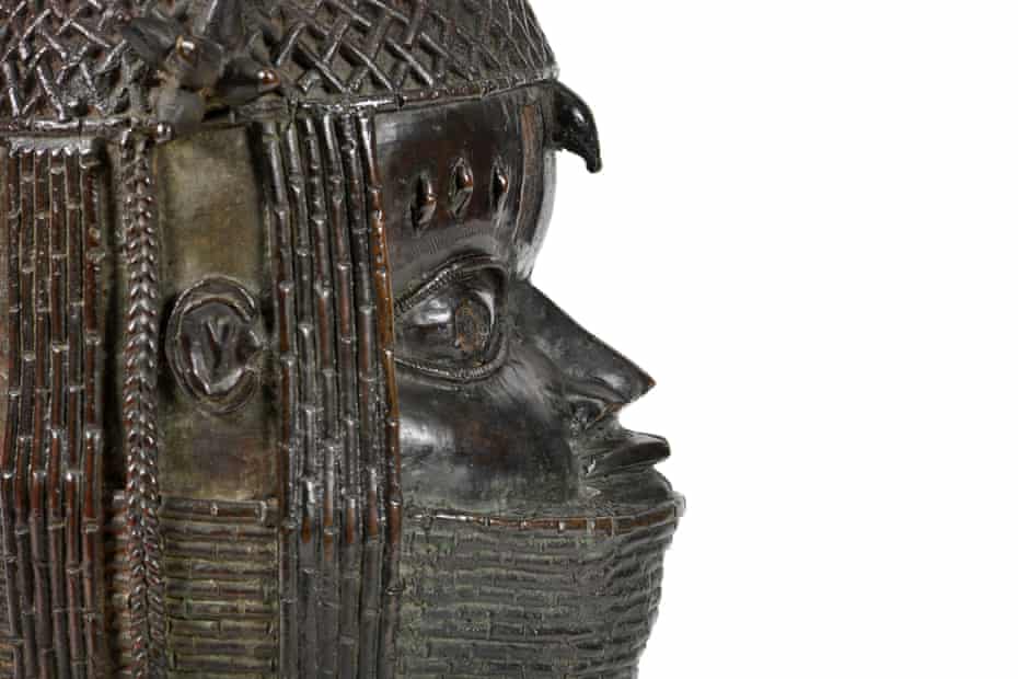 Copper-alloy sculpture of king