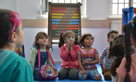 Children learn at the Ensar community centre in Gaziantep.