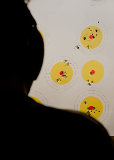 Tom Nguyen instructs a student at Insight Shooting Range. Beyond the basics of gun safety and mechanics, Tom focuses on the mental aspects of gun shooting.