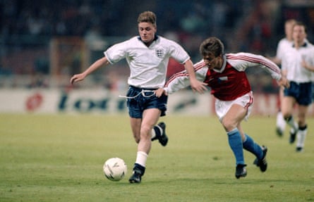 Paul Gascoigne during his memorable performance against Czechoslovakia at Wembley in 1990