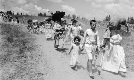 Palestinian refugees from a village near Haifa