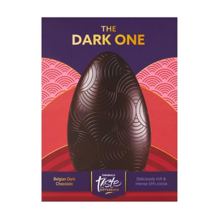 Sainsbury’s The Dark One Large Dark Chocolate Easter Egg, Taste the Difference 150g