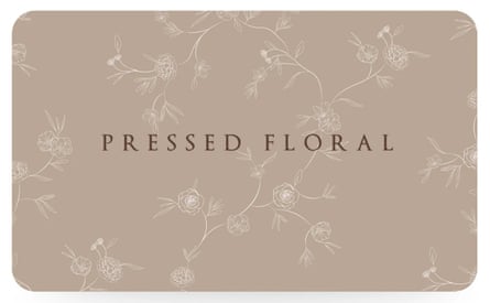 a card that says pressed floral