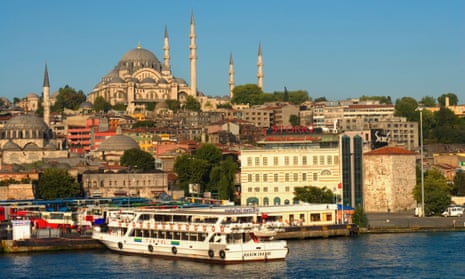 View from Galata Bridge looking towards Suleymaniye Mosque, Istanbul.
