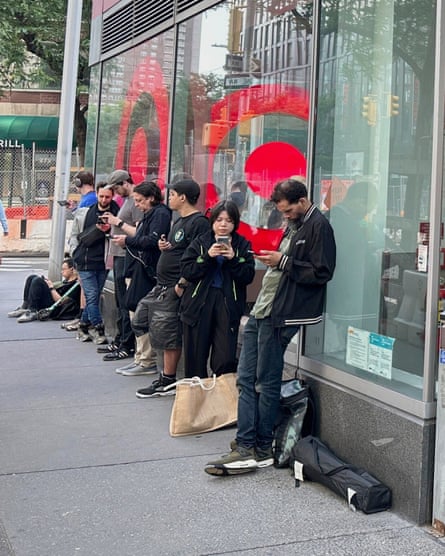 The wait is over … Gamers line up to buy the Nintendo Switch 2 console on Thursday in New York City.