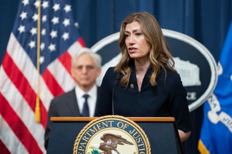 DEA Administrator Anne Milgram speaks at a press conference with Attorney General Merrick Garland announcing arrests and disruptions of the fentanyl precursor chemical supply chain on Friday, June 23, 2023 in Washington.