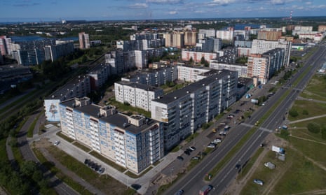 Residential buildings in a district of Severodvinsk, where radiation levels reportedly spiked on Thursday.