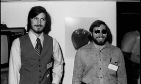 Steve Jobs (left) and Steve Wozniak, San Francisco, 1977.