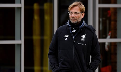 Jürgen Klopp pictured during a training session at Liverpool earlier this week.