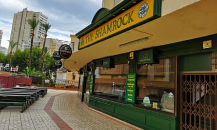 The Shamrock pub in Benidorm which shut in March.