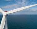 Wind turbine in offshore windfarm
