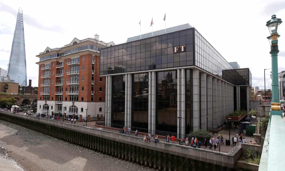 The headquarters of the Financial Times newspaper in London.