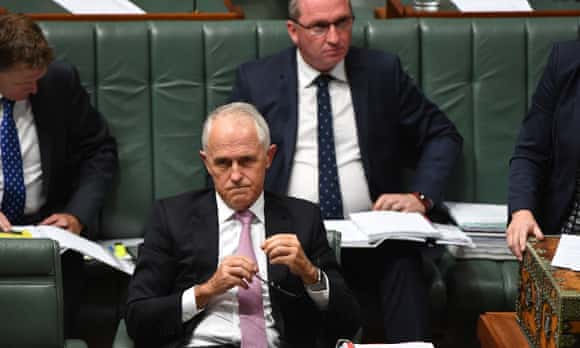 Malcolm Turnbull and Barnaby Joyce during Question Time on Wednesday.