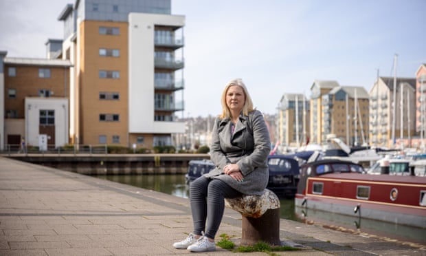 Sally Ann Burton at Mizzen Court in Portishead. She owns several flats in the development, which has a number of problems and does not meet all the required safety standards.