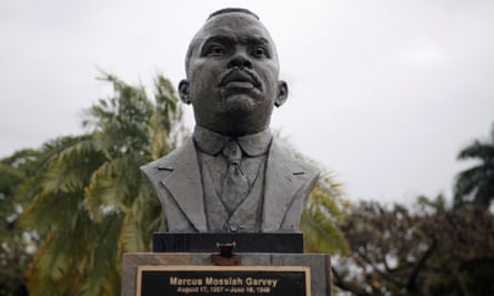 A bust of Marcus Garvey in Emancipation Park in Kingston, Jamaica.