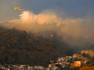 Witnessed this race against time as this small seaplane repeatedly circled, dropping water on a wild fire as it spread towards the village of El Portet during last week’s Spanish heatwave. Fortunately the plane won!