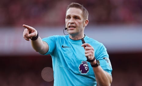 Craig Pawson leads today’s team of match officials at the Gtech Community Stadium.